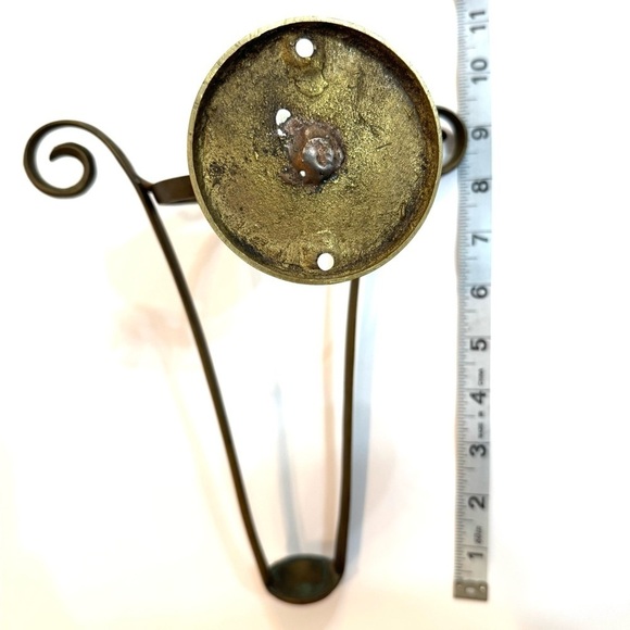 Brass Wall-Mount Vase/Candle Holder or Sconce? Missing Insert - Picture 2 of 5